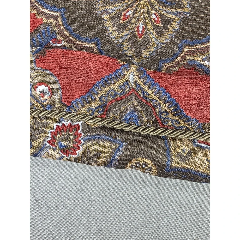 Croscill Margaux King Pillow Shams x 2 Jacquard Corded Trim Medallion